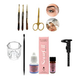 Kit Para Designer Sobrancelhas Henna Sourcill Pinça Pincel