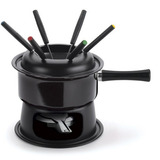 Kit Para Fondue 6 Garfos Panela 1,4 Litros Cor Preto