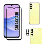 Kit Para Galaxy A15 - Película 3d + Capa Tpu + Câmera 3d