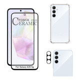 Kit Para Galaxy A35 5g - Película Fosca + Capa Tpu + Câmera