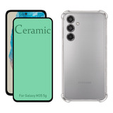 Kit Para Galaxy M35 5g - Película Cerâmica + Capa Tpu