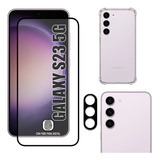 Kit Para Galaxy S23 5g - Película 3d + Capa Tpu + Câmera 3d