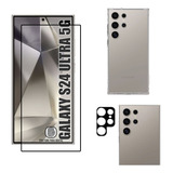 Kit Para Galaxy S24 Ultra - Película 3d + Capa Tpu + Câmera