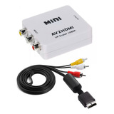 Kit Para Jogar Ps2 Em Tv Nova - Av P/ Hdmi + Cabo Av Rca Nf