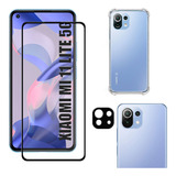 Kit Para Mi 11 Lite 5g - Película 3d + Capa Tpu + Câmera 3d