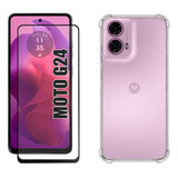 Kit Para Motorola Moto G24 - Película 3d + Capa Tpu