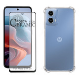 Kit Para Motorola Moto G34 5g - Película Fosca + Capa Tpu
