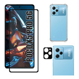 Kit Para Poco X5 Pro 5g - Película 3d + Capa Tpu + Câmera 3d