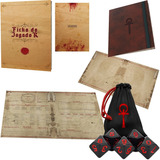Kit Para Rpg Vampiro A Máscara Acessórios Dados Miniaturas