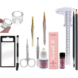 Kit Para Sobrancelha Profissional Macrilan Pinça Pincel Dupl