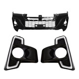 Kit Para-choque Com A Grade E Moldura Milha Hilux 2019 2020 