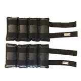 Kit Pares De Caneleiras (tornozeleiras) 7kg + 1kg Pretas