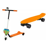 Kit Patinete Kids Scooter + Skate Compact Board Verde