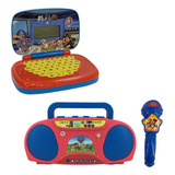 Kit Patrulha Canina - Laptop Infantil + Boombox Karaoke