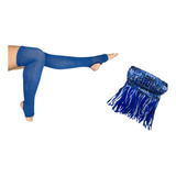 Kit Perneira 7/8 Azul Royal + Cachecol Azul Mescla Polliá