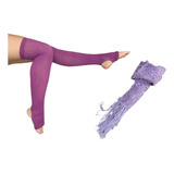 Kit Perneira Canelada 7/8 Uva + Cachecol Lilás Polliá