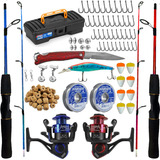 Kit Pesca Completo Molinete 3 Rolamento C/ Vara Maleta