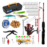 Kit Pesca Completo Vara 1,80m Molinete 3 Rolamento E Maleta