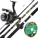 Kit Pesca Pesada Completo Robusto Vara + Molinete Até 20kg