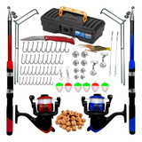 Kit Pesca Vara 1,70m + Molinete C/ Linha E Acessórios