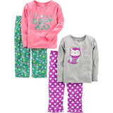 Kit Pijama Infantil Menina Simple Joys By Carter's 4 Peças