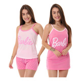 Kit Pijama Short Doll Camisola Estampada Adulto Promoção