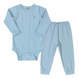 Kit Pijama Térmico Body Calça Energy Thermo Dry Azul Up Baby