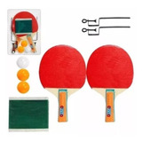 Kit Ping Pong 2 Raquetes 3 Bolas Suporte Rede