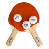 Kit Ping Pong Recreação Jogos 2 Raquetes + 3 Bolinhas