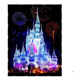 Kit Pintura De Diamante 5d Diy 30x40 Castelo Disney Luz