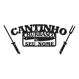 Kit Placa Cantinho Do Churrasco Personalizada Grande 1,25m