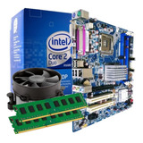 Kit Placa Mãe 775 Processador + Cooler + 2gb Memória Ddr2