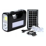 Kit Placa Solar Com Bateria 3 Lâmpadas Led Lanterna Controle