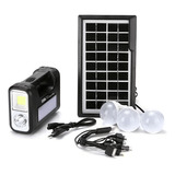 Kit Placa Solar Portátil 3 Lâmpada Lk-3102it Luatek Energia