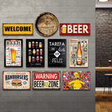 Kit Placas Decorativas Bebidas Mdf - 10 Placas