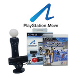 Kit Playstation Move (camera + Move + Jogo) - Ps3 Original
