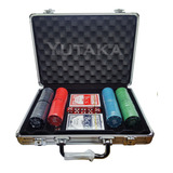 Kit Poker Profissional Maleta 200 Fichas 4 Baralhos E Dados