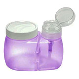 Kit Porta Algodão + Dosador De Acetona Lilás Santa Clara