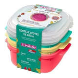 Kit Pote Coloridos Sanremo 480ml Freezer - Microondas
