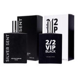 Kit Presente De Natal Perfumes Masculinos Silver Sent & 2/2 Vip Black