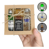 Kit Presente Mini Jack Daniels + Tanqueray + Absolut 50ml