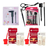 Kit Profissional Hello Mini Com Henna Makiaj Tesoura Navalha