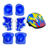 Kit Proteção Digudu Capacete Ajustável Infantil Bike Protetor