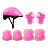 Kit Proteção Infantil Bicicleta Patins Skate Roller Rosa 