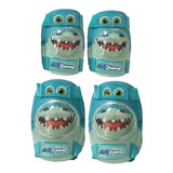 Kit Proteção Infantil Kidzamo Joelheira Cotoveleira D/ Bike