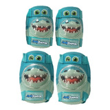 Kit Proteção Infantil Kidzamo Joelheira Cotoveleira D/ Bike