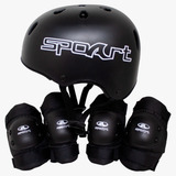 Kit Proteção Kids Capacete Skate Bike Patins Completo