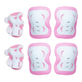 Kit Proteção Para Skate Patins E Long Feminino Rosa P-m-g