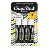 Kit Protetor Labial Chapstick Com 3 - Original Importado Usa