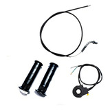 Kit Punho Roldana Botão Cabo Acelerador P/ Bike Motorizada